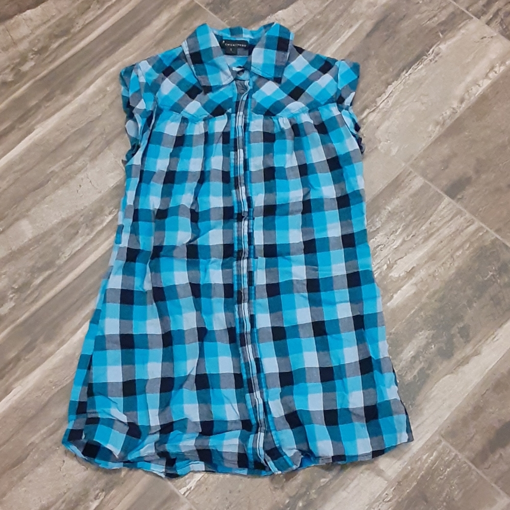 Twenty one size small blue plaid dress